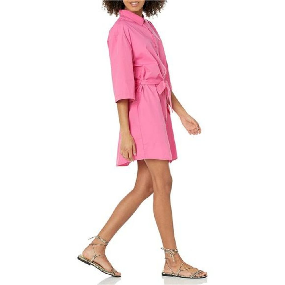 The Drop Women's Dakota Belted Mini Shirt Dress